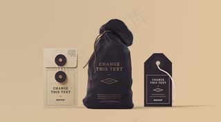 档案袋储物袋个吊牌挂牌样机智能贴图