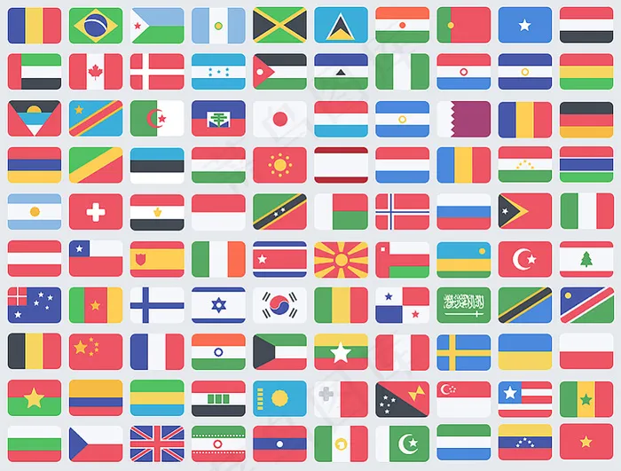 世界各国国旗矢量素材