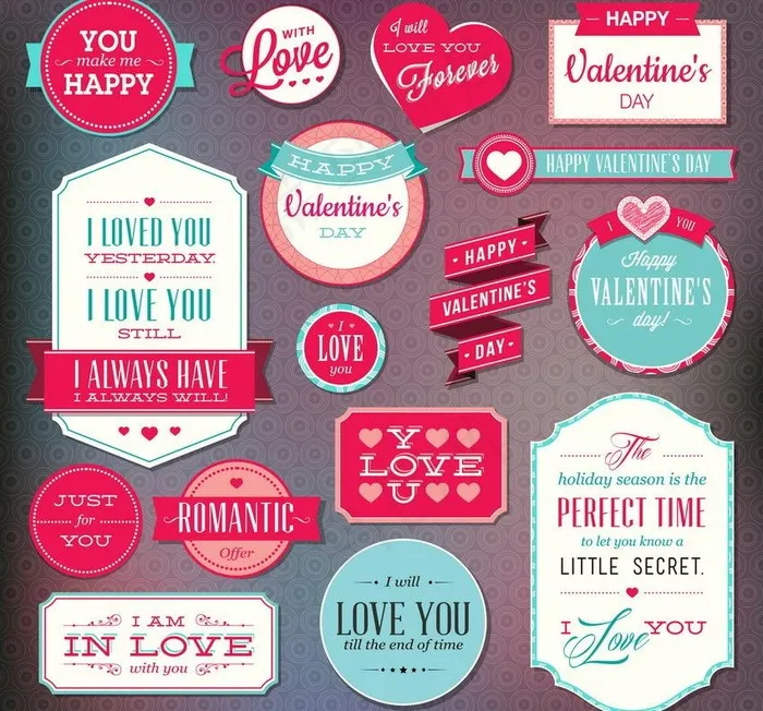 情人节标签图片eps,ai矢量模版下载