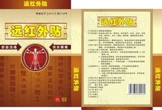 膏药贴展开图素材