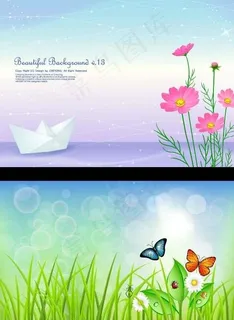 卡通春天风景图片