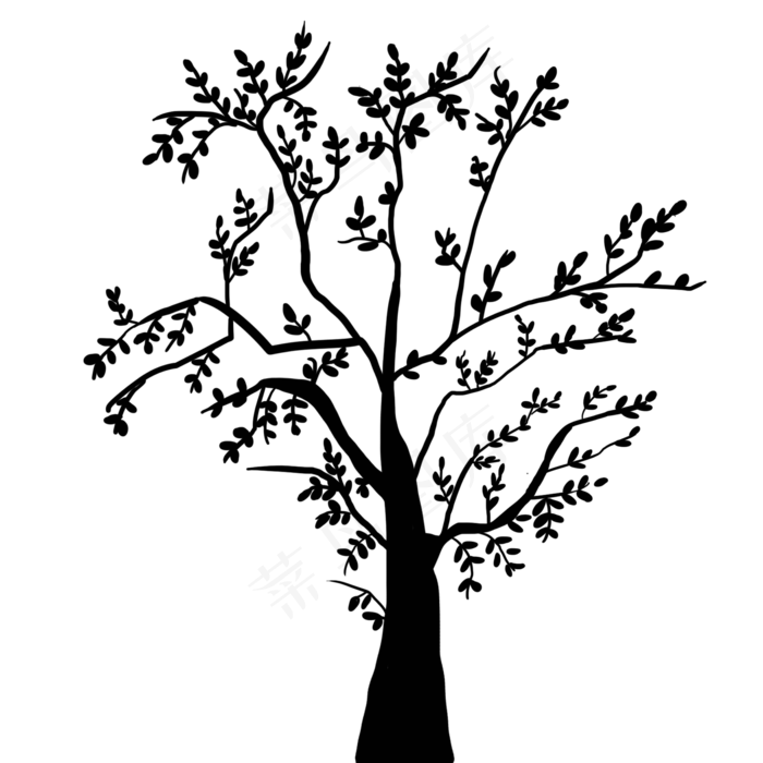 黑白树枝树木黑白树枝树木