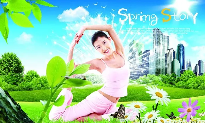 清爽春天图片(3500X2300(DPI:300))psd模版下载