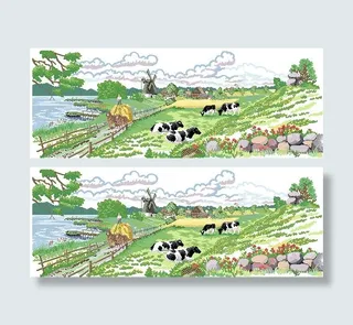 十字绣风景图纸荷兰风光图片