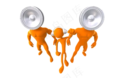 精品流行商务3D小人立体图片免扣素...