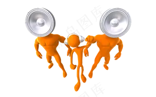 精品流行商务3D小人立体图片免扣素...