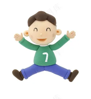 开心跳跃的小男孩 开心跳跃的小男孩