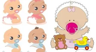 国外的可爱的婴儿矢量