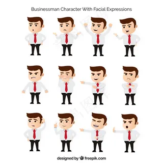 卡通人物扁平化可爱各种职业矢量素材