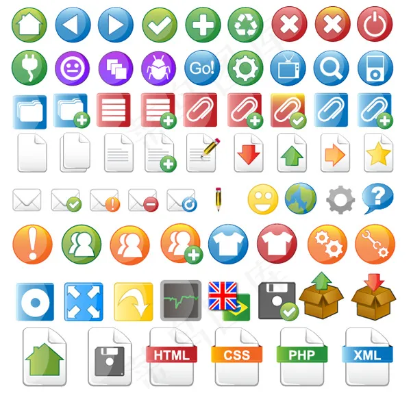 卡美奥网页设计常用图标矢量素材eps,ai矢量模版下载