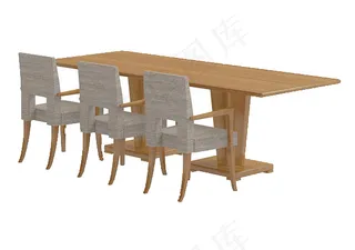 木质桌子模型