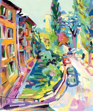 油画 绘画 风景画图片