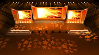 企业晚会舞美设计3D模型下载