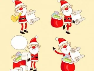 快乐的圣诞老人克劳斯矢量插画