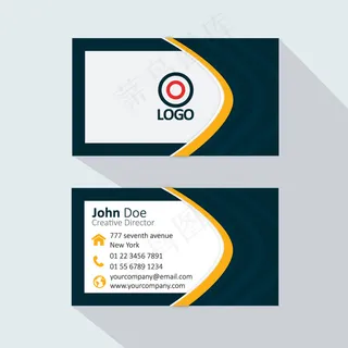 高档简洁大气商务名片矢量图