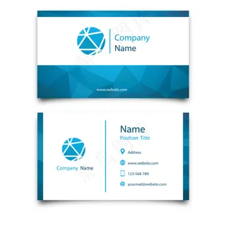 黑色蓝色IT科技大气名片