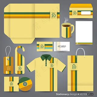 怀旧条纹图案VI视觉系统