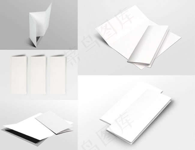 精美折叠白纸vi设计模板psd素材