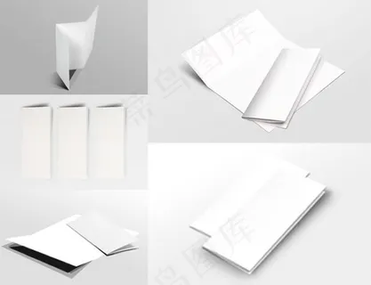 精美折叠白纸vi设计模板psd素材