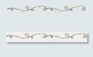 树枝绿叶枝条蔓藤免扣png设计素材