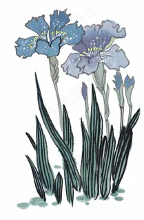 花卉图案水墨画设计元素