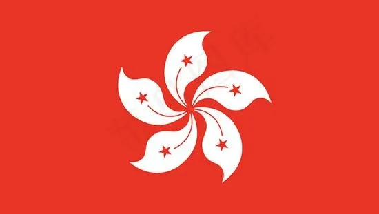 香港紫荆花区旗矢量素材eps,ai矢量模版下载
