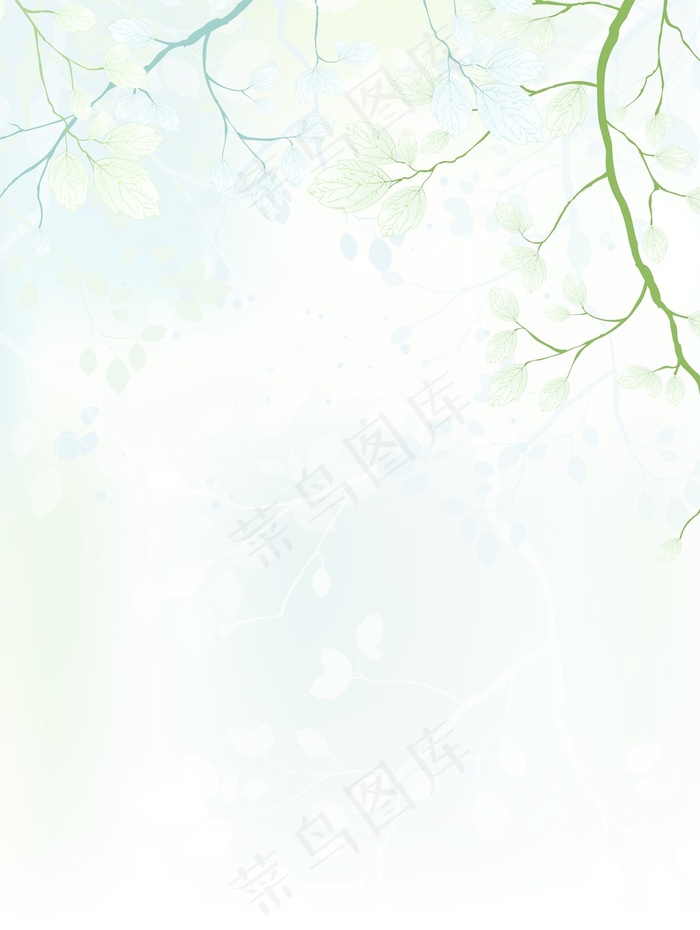 春天背景矢量插画eps,ai矢量模版下载