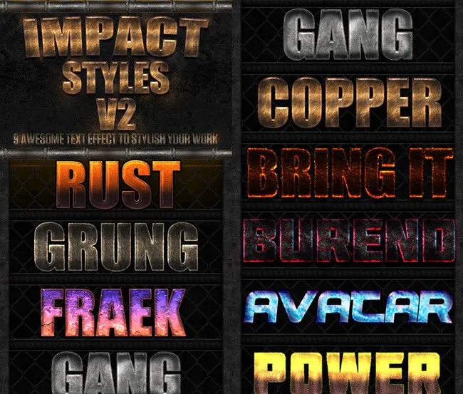 火焰纹理和金属颓废图案字体样式(589X1887(DPI:72))psd模版下载