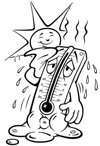 温度计天气预报高温矢量图