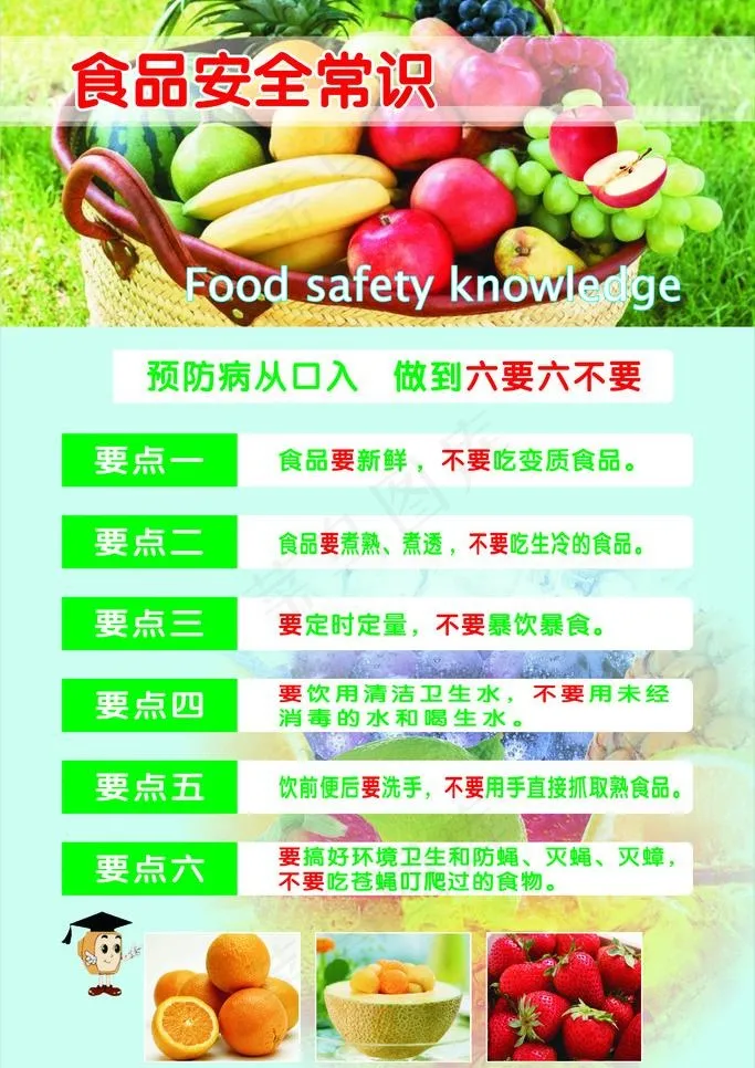食品安全常识图片cdr矢量模版下载