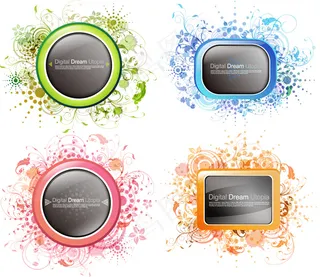 趋势花纹元素矢量素材4