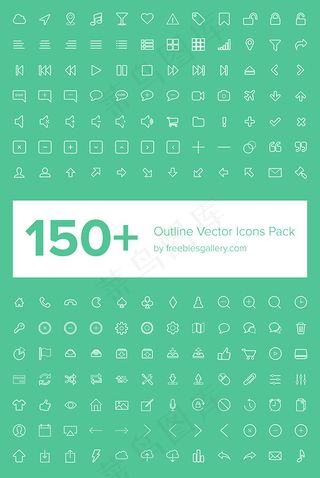 优秀矢量线性APP网页图标 EPS...