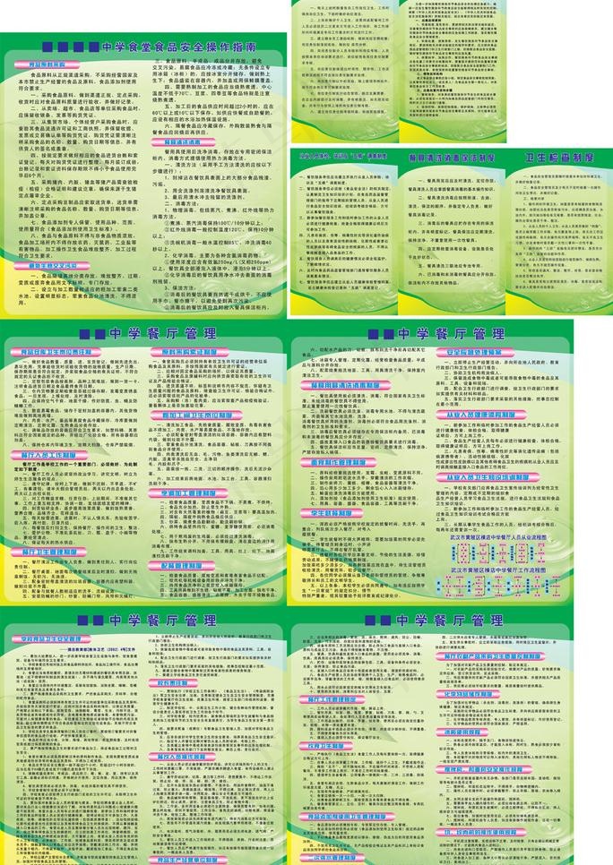 学校食堂管理制度图片cdr矢量模版下载