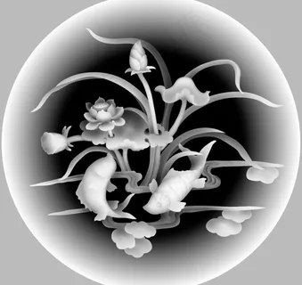 精品鱼鲤鱼戏莲图片