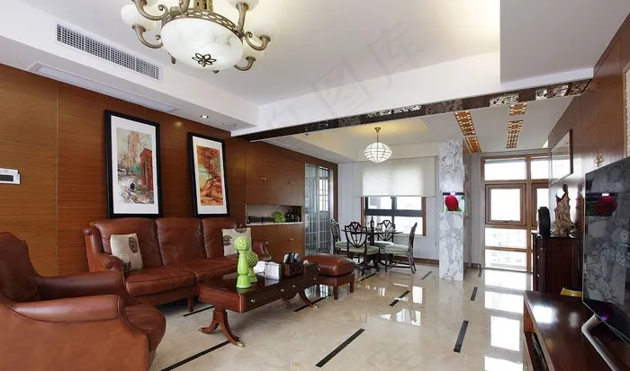 中式客厅装修设计效果图