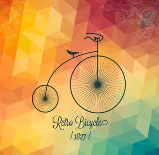抽象自行车背景矢量素材