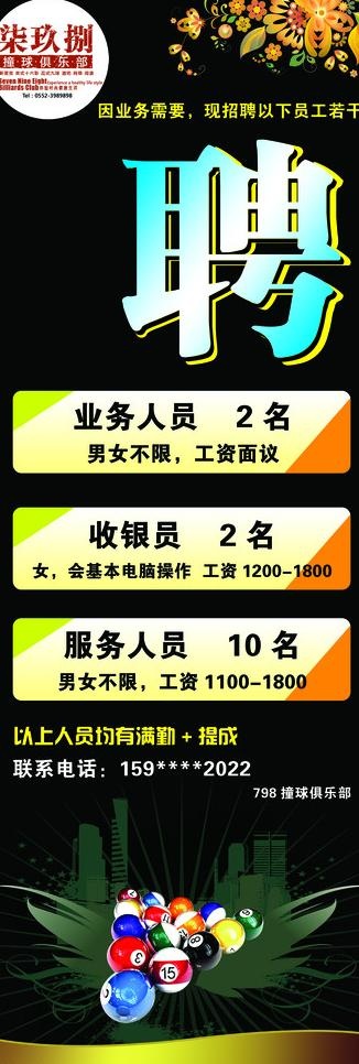招聘x展架图片psd模版下载