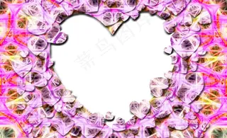 梦幻心形相框图片