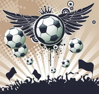 疯狂足球矢量图片