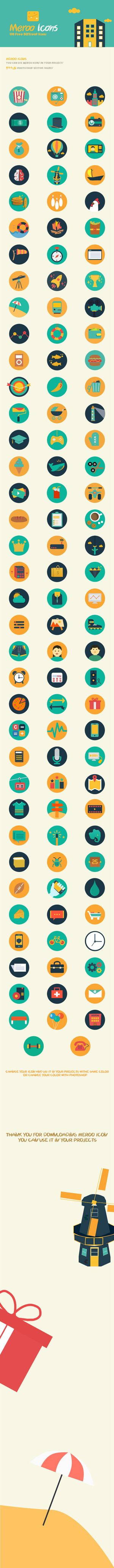 圆形扁平按钮PSD分层素材