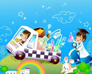 儿童科学实验室图片