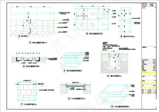 雨水，污水井盖，截水沟cad图纸