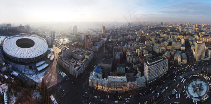 城市鸟瞰风景图片