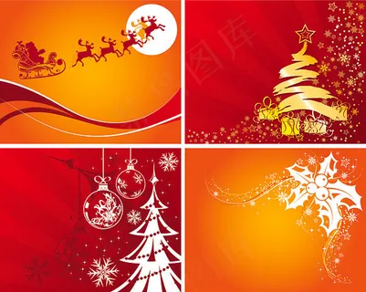 4款圣诞节主题插图