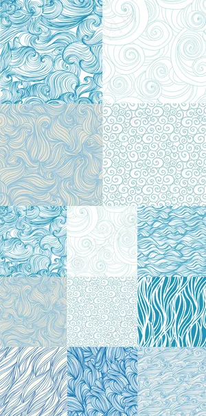 2017日是和风传统海浪纹理背景矢...