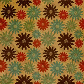 花的纹理与无尽的花卉图案的Grun...