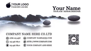 中国风古典透明名片