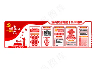 党团党建文化墙文化走廊