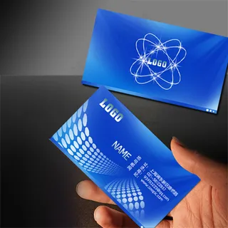 蓝色科技名片模板 名片下载