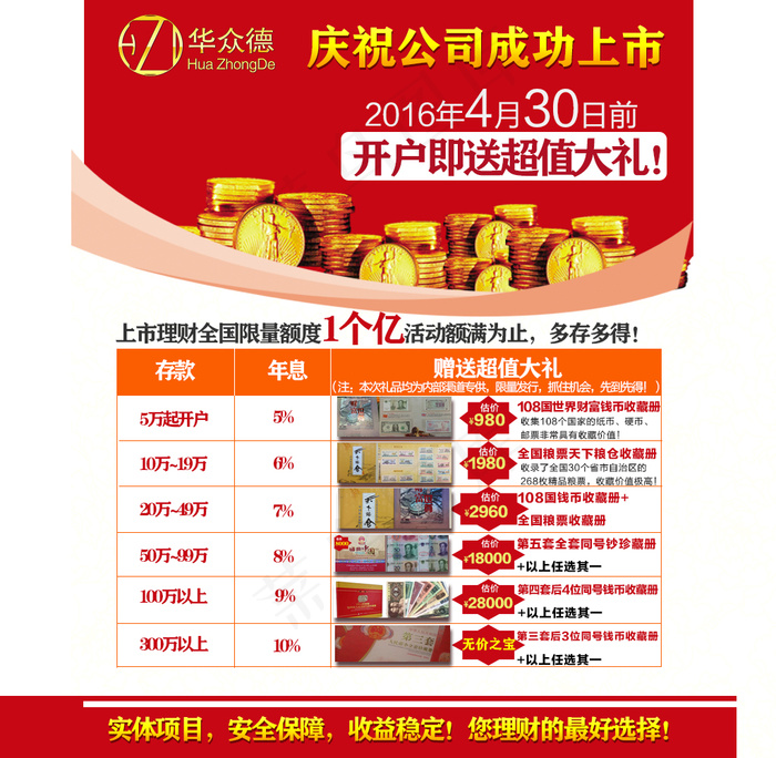 理财公司上市送大礼(750X1000(DPI:72))psd模版下载